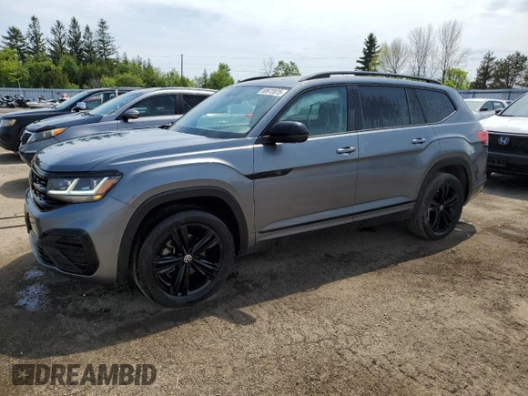 2023 Volkswagen Atlas SEL R-Line Black with VIN 1V2SR2CA3PC540190, listed as a Copart auction lot 58972075 with 63,733 mi miles and Clean title. Bid and sale history available at DreamBid. Image 1.