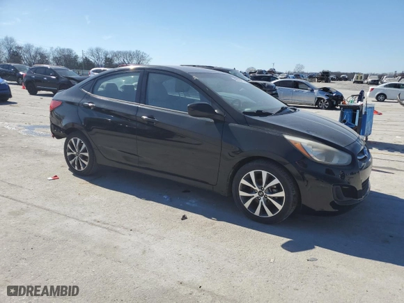 2017 Hyundai Accent SE with VIN KMHCT4AE6HU357267, listed as a Copart auction lot 46833455 with 129,870 mi miles and Salvage Title. Bid and sale history available at carsss.com. Image 4.