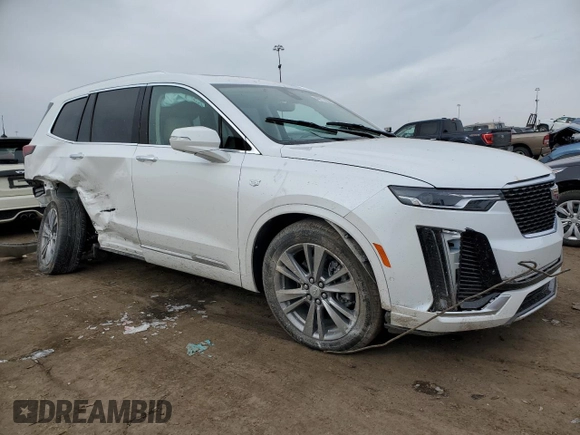 2024 Cadillac XT6 AWD Premium Luxury with VIN 1GYKPDRS0RZ759007, listed as a Copart auction lot 44117035 with 10,037 mi miles and Salvage title. Bid and sale history available at DreamBid. Image 4.
