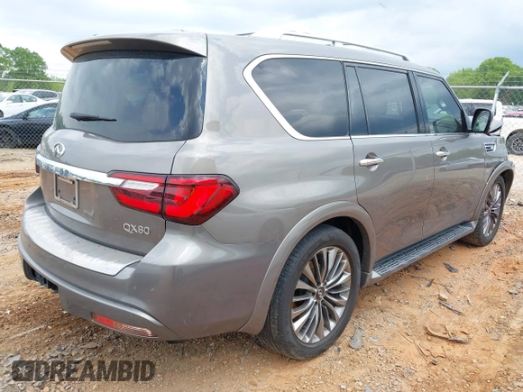 2019 Infiniti QX80 Luxe z VIN JN8AZ2NF2K9681574, wystawiony jako IAAI lot #41987298 z przebiegiem 123 931 mil mil oraz . Historia ofert i sprzedaży dostępna na DreamBid. Obrazek 4.