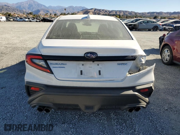 2022 Subaru WRX with VIN JF1VBAA6XN9020404, listed as a Copart auction lot 88918995 with 23,692 mi miles and Salvage Title. Bid and sale history available at carsss.com. Image 6.