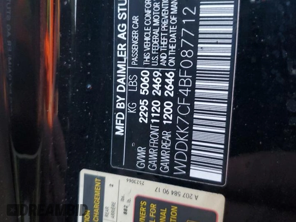 2011 Mercedes-Benz E-Class E 550 with VIN WDDKK7CF4BF087712, listed as a Copart auction lot 73885984 with 0 mi miles and Non Repairable. Bid and sale history available at carsss.com. Image 13.