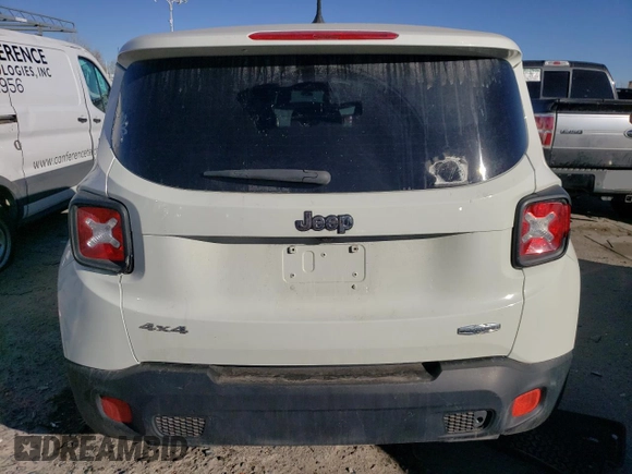 2016 Jeep Renegade Sport with VIN ZACCJBAW8GPC58926, listed as a Copart auction lot 83981934 with 62,818 mi miles and Non Repairable. Bid and sale history available at DreamBid. Image 6.