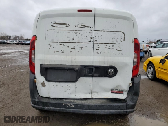 2015 Ram ProMaster City Cargo with VIN ZFBERFCT7F6A09438, listed as a Copart auction lot 52624485 with 327,533 mi miles and Salvage Title. Bid and sale history available at DreamBid. Image 6.