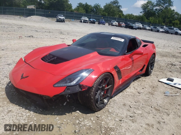 2016 Chevrolet Corvette Z06 3LZ with VIN 1G1YT2D6XG5603337, listed as a Copart auction lot 64940244 with 0 mi miles and Salvage Title. Bid and sale history available at carsss.com. Image 1.