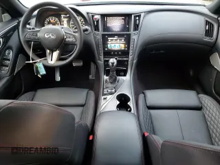 2024 Infiniti Q50 Red Sport 400 with VIN JN1FV7DPXRM660535, listed as a Copart auction lot 82416994 with 2,822 mi miles and Salvage Title. Bid and sale history available at DreamBid. Image 8.