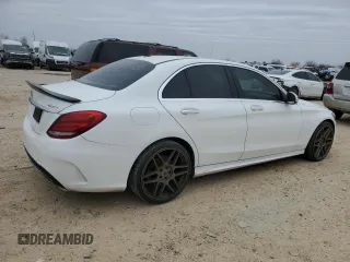 2015 Mercedes-Benz C-Class C 400 with VIN 55SWF6GB5FU034186, listed as a Copart auction lot 46135635 with 140,667 mi miles and Clean Title. Bid and sale history available at carsss.com. Image 3.