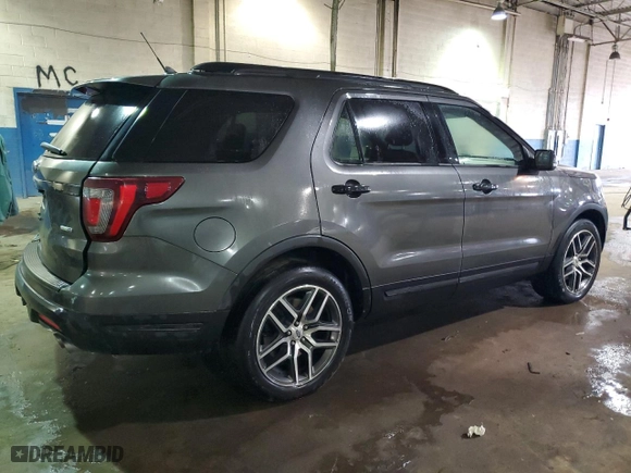 2019 Ford Explorer Sport with VIN 1FM5K8GT4KGA06758, listed as a Copart auction lot 83770054 with 67,722 mi miles and Salvage Title. Bid and sale history available at carsss.com. Image 3.