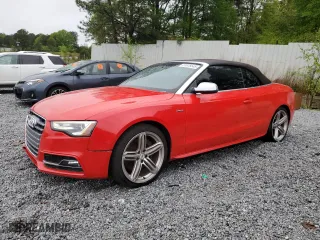 2013 Audi S5 Prestige with VIN WAUVGAFH3DN006577, listed as a Copart auction lot 51878545 with 129,657 mi miles and Clean Title. Bid and sale history available at carsss.com. Image 1.