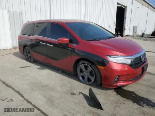 2021 Honda Odyssey EX with VIN 5FNRL6H52MB045045, listed as a Copart auction lot 48832975 with 74,689 mi miles and Salvage Title. Bid and sale history available at carsss.com. Image 4.