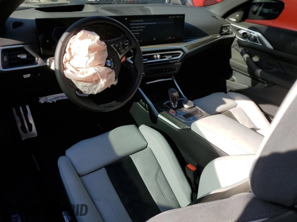 2024 BMW M4 Competition xDrive with VIN WBS33BA00RCP85798, listed as a Copart auction lot 79909674 with 3,429 mi miles and Clean Title. Bid and sale history available at carsss.com. Image 8.