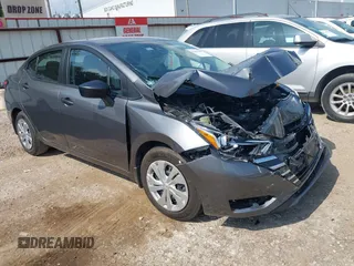 2024 Nissan Versa S with VIN 3N1CN8DV0RL916084, listed as a IAAI auction lot 42446487 with 10,643 mi miles and . Bid and sale history available at DreamBid. Image 1.