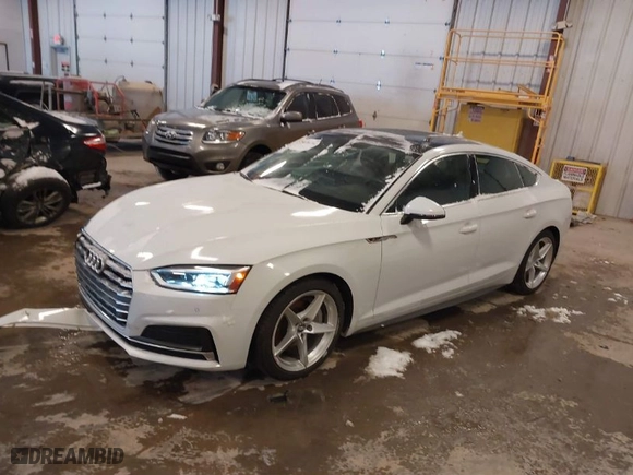 2019 Audi A5 Sportback Premium Plus with VIN WAUENCF58KA044074, listed as a IAAI auction lot 41300962 with 45,001 mi miles. Bid and sale history available at carsss.com. Image 2.