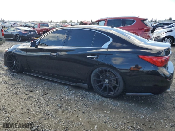 2015 Infiniti Q50 with VIN JN1BV7AP9FM350522, listed as a Copart auction lot 44393215 with 82,899 mi miles and Salvage Title. Bid and sale history available at carsss.com. Image 2.