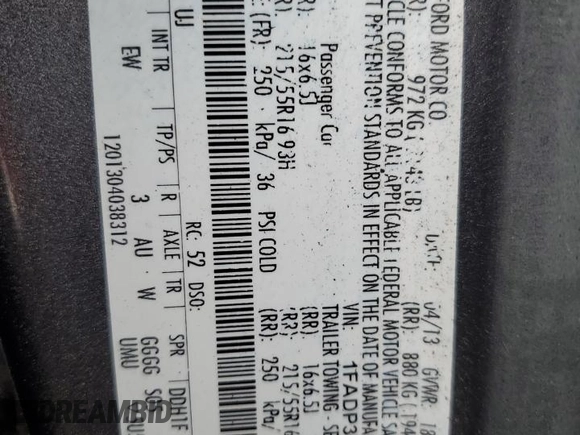 2013 Ford Focus SE z VIN 1FADP3F24DL306944, wystawiony jako Copart lot #47804695 z przebiegiem 170 423 mil mil oraz Nie do naprawy • Non repairable. Historia ofert i sprzedaży dostępna na DreamBid. Obrazek 13.