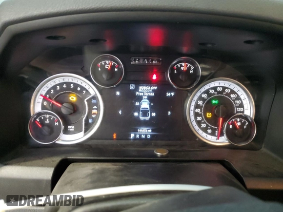 2019 Ram 1500 Classic Lone Star with VIN 1C6RR6LT0KS637944, listed as a Copart auction lot 87888195 with 141,873 mi miles and Salvage Title. Bid and sale history available at carsss.com. Image 9.