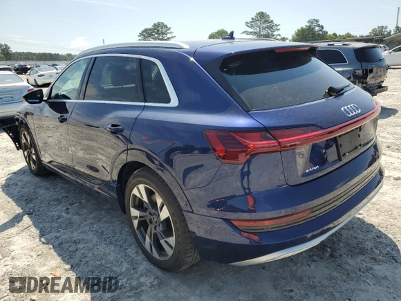 2021 Audi e-tron Premium with VIN WA1AAAGE6MB010898, listed as a Copart auction lot 58883063 with 17,986 mi miles. Bid and sale history available at carsss.com. Image 2.