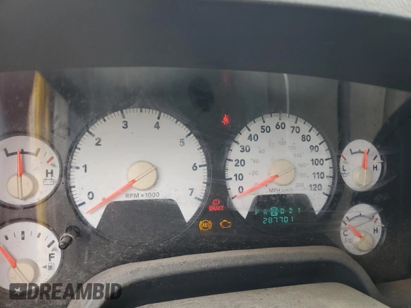 2006 Dodge Ram 2500 SLT with VIN 3D7KR28D16G282760, listed as a Copart auction lot 71433104 with 287,701 mi miles and Clean Title. Bid and sale history available at carsss.com. Image 9.