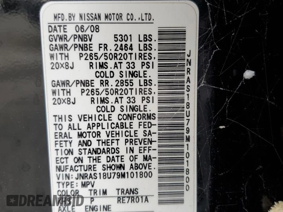 2009 Infiniti FX35 with VIN JNRAS18U79M101800, listed as a Copart auction lot 80951824 with 289,751 mi miles and Clean Title. Bid and sale history available at carsss.com. Image 13.