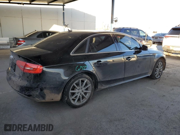 2014 Audi A4 Premium Plus with VIN WAUEFAFLXEN011719, listed as a Copart auction lot 89273005 with 118,529 mi miles and Salvage Title. Bid and sale history available at carsss.com. Image 3.