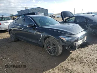 2019 Genesis G70 Advanced with VIN KMTG54LE3KU030847, listed as a Copart auction lot 87334384 with 41,831 mi miles and Salvage title. Bid and sale history available at DreamBid. Image 4.