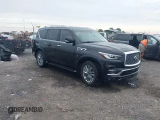 2019 Infiniti QX80 Luxe z VIN JN8AZ2NE9K9232450, wystawiony jako IAAI lot #42171227 z przebiegiem 98 279 mil mil oraz . Historia ofert i sprzedaży dostępna na DreamBid. Obrazek 1.