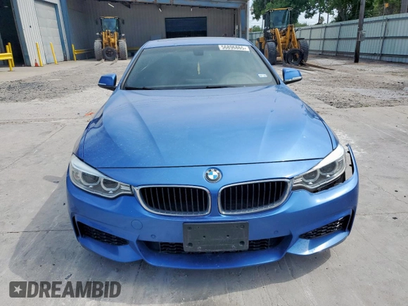 2014 BMW 4 Series 428i with VIN WBA3N3C55EK230214, listed as a Copart auction lot 56896865 with 77,024 mi miles and Salvage title. Bid and sale history available at DreamBid. Image 5.