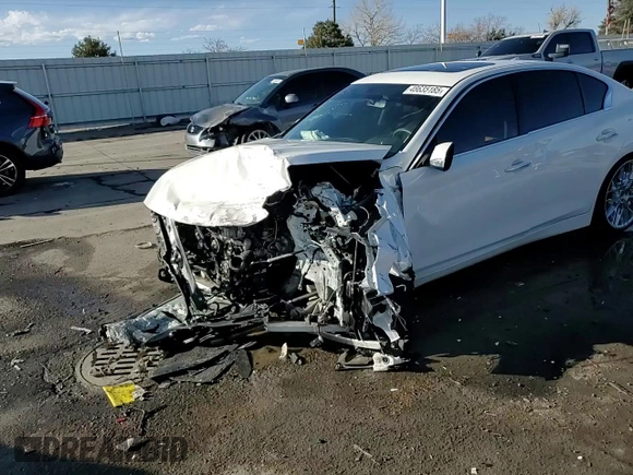 2020 Infiniti Q50 with VIN JN1EV7AR6LM250968, listed as a Copart auction lot 48635185 with 32,402 mi miles and Salvage Title. Bid and sale history available at DreamBid. Image 14.