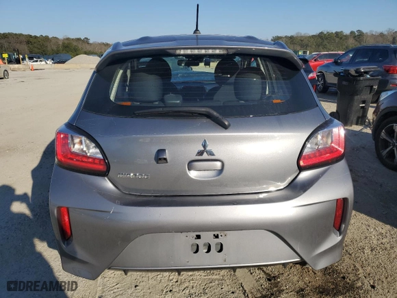2022 Mitsubishi Mirage ES with VIN ML32AUHJ5NH008343, listed as a Copart auction lot 46995045 with 52,761 mi miles and Salvage Title. Bid and sale history available at carsss.com. Image 6.