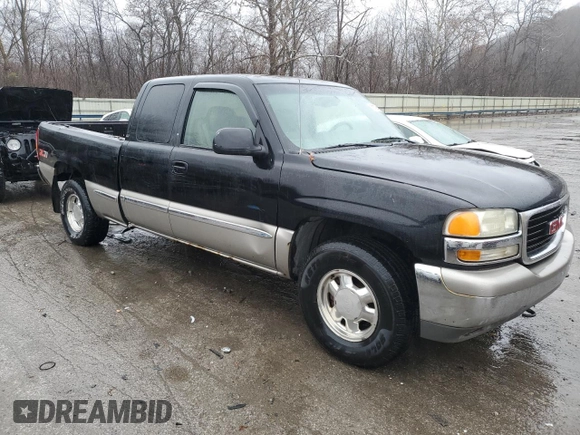 2000 GMC New Sierra 1500 SLE with VIN 2GTEK19T1Y1202364, listed as a Copart auction lot 81794984 with 160,952 mi miles and Clean Title. Bid and sale history available at carsss.com. Image 4.