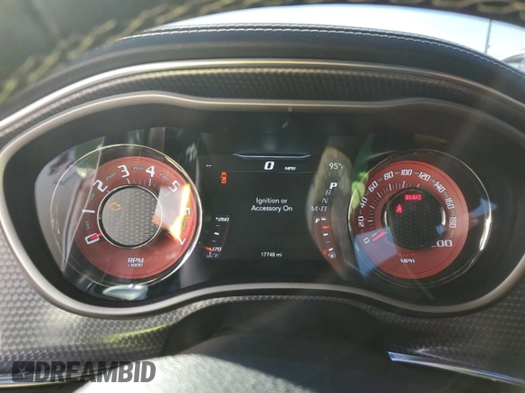 2021 Dodge Challenger SRT Hellcat with VIN 2C3CDZC94MH623112, listed as a Copart auction lot 45858015 with 17,748 mi miles and Salvage Title. Bid and sale history available at DreamBid. Image 9.