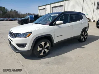 2018 Jeep Compass Latitude with VIN 3C4NJCBB0JT124986, listed as a Copart auction lot 48243055 with 115,319 mi miles and Salvage Title. Bid and sale history available at carsss.com. Image 1.