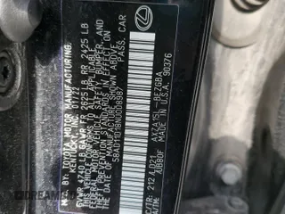 2022 Lexus ES 250 with VIN 58AD11D18NU008987, listed as a Copart auction lot 55146525 with 241,833 mi miles and Salvage title. Bid and sale history available at DreamBid. Image 13.
