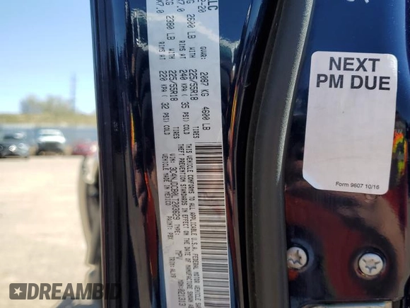 2020 Jeep Compass Limited with VIN 3C4NJDCB0LT203629, listed as a Copart auction lot 52348655 with 71,749 mi miles and Salvage title. Bid and sale history available at DreamBid. Image 13.