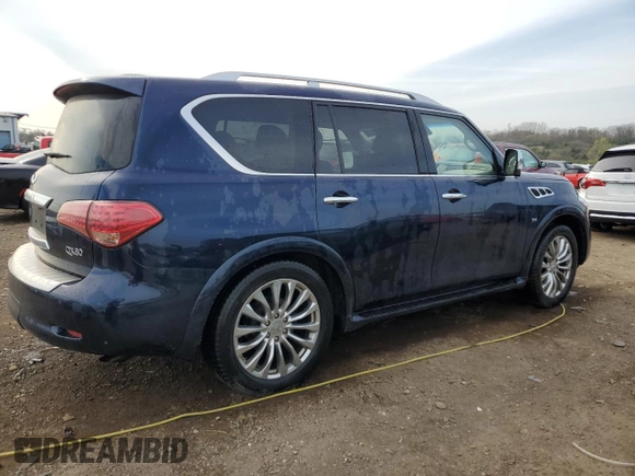 2015 Infiniti QX80 z VIN JN8AZ2NE3F9086651, wystawiony jako Copart lot #54015875 z przebiegiem 137 015 mil mil oraz Szkoda całkowita • Salvage title. Historia ofert i sprzedaży dostępna na DreamBid. Obrazek 3.