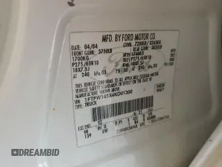 2004 Ford F-150 XLT with VIN 1FTPW145X4KD01300, listed as a Copart auction lot 59048745 with 170,008 mi miles and Salvage title. Bid and sale history available at DreamBid. Image 12.