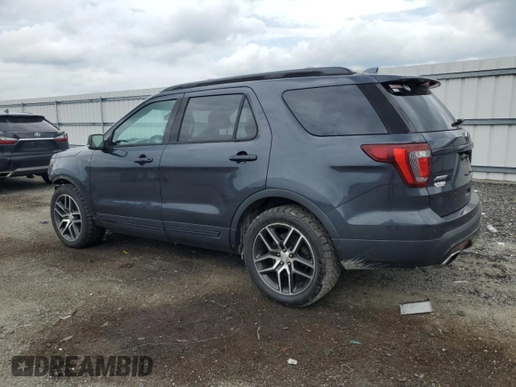 2017 Ford Explorer Sport z VIN 1FM5K8GT9HGD80193, wystawiony jako Copart lot #64571895 z przebiegiem 128 603 mil mil oraz Szkoda całkowita • Salvage title. Historia ofert i sprzedaży dostępna na DreamBid. Obrazek 2.