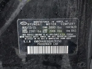 2016 Hyundai Elantra SE with VIN KMHDH4AE6GU628350, listed as a IAAI auction lot 41915493 with 1 mi miles. Bid and sale history available at carsss.com. Image 9.