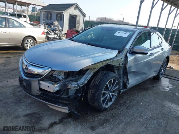 2017 Acura TLX V6 w/Technology Pkg with VIN 19UUB2F57HA002961, listed as a IAAI auction lot 41482815 with 55,528 mi miles. Bid and sale history available at carsss.com. Image 2.