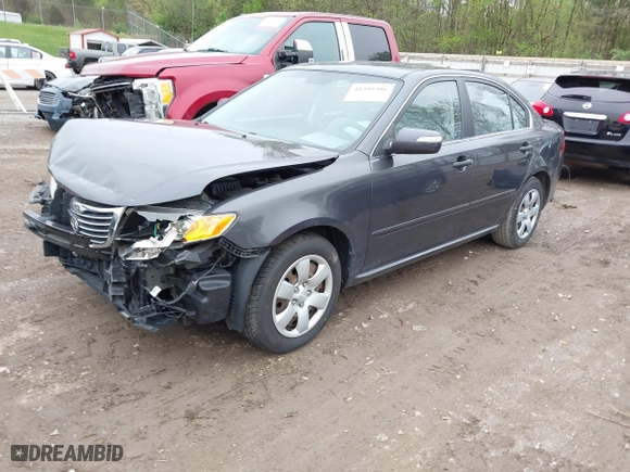 2010 Kia Optima LX with VIN KNAGG4A82A5394267, listed as a IAAI auction lot 41955386 with 134,912 mi miles. Bid and sale history available at carsss.com. Image 2.
