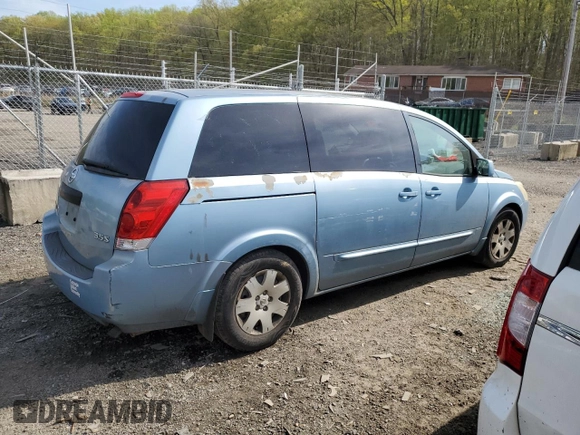 2004 Nissan Quest S with VIN 5N1BV28U24N331681, listed as a Copart auction lot 53614465 with 0 mi miles and Salvage Title. Bid and sale history available at carsss.com. Image 3.
