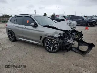 2020 BMW X3 M Competition with VIN 5YMTS0C02L9B97623, listed as a Copart auction lot 76671914 with 52,989 mi miles and Salvage Title. Bid and sale history available at carsss.com. Image 4.