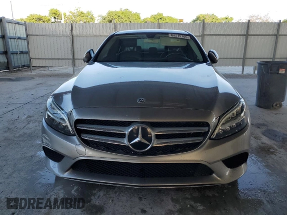 2019 Mercedes-Benz C 300 with VIN WDDWF8DB2KR502810, listed as a Copart auction lot 60519765 with 56,972 mi miles and Salvage title. Bid and sale history available at DreamBid. Image 5.