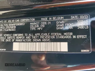 2023 Volvo XC40 Plus Dark Theme с VIN YV4L12UW0P2069853, выставлен на аукционе Copart как лот 57647985 с пробегом 16 252 миль миль и Списание • Salvage title. История ставок и продаж доступна на DreamBid. Изображение 13.
