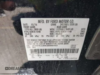 2016 Ford Edge SEL with VIN 2FMPK3J94GBB89103, listed as a IAAI auction lot 41751500 with 85,429 mi miles. Bid and sale history available at carsss.com. Image 9.