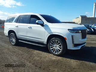 2021 Cadillac Escalade Premium Luxury z VIN 1GYS4BKLXMR394649, wystawiony jako IAAI lot #41474731 z przebiegiem 85 268 mil mil oraz . Historia ofert i sprzedaży dostępna na DreamBid. Obrazek 1.