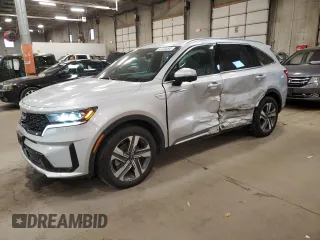 2023 Kia Sorento Hybrid SX Prestige with VIN KNDRKDLG1P5170947, listed as a Copart auction lot 87068494 with 27,364 mi miles and Salvage Title. Bid and sale history available at carsss.com. Image 1.