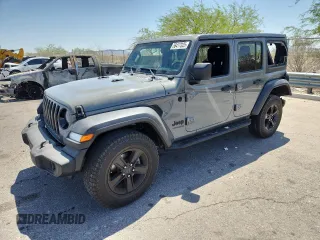 2021 Jeep Wrangler Unlimited Sport S with VIN 1C4HJXDN1MW599735, listed as a Copart auction lot 58417325 with 93,966 mi miles and Salvage title. Bid and sale history available at DreamBid. Image 1.