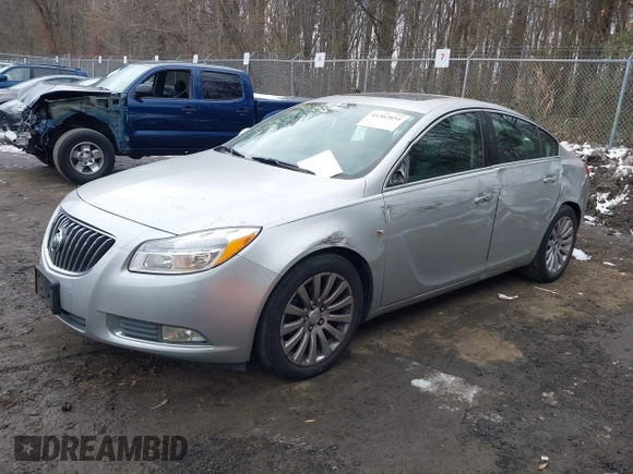 2011 Buick Regal CXL RL2 with VIN W04GP5EC4B1008636, listed as a IAAI auction lot 41362854 with 93,109 mi miles. Bid and sale history available at carsss.com. Image 2.
