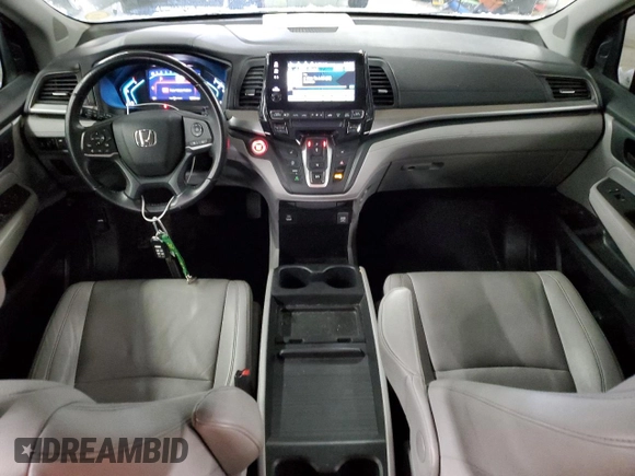 2021 Honda Odyssey EX-L with VIN 5FNRL6H76MB008520, listed as a Copart auction lot 45881615 with 45,964 mi miles and Salvage Title. Bid and sale history available at DreamBid. Image 8.